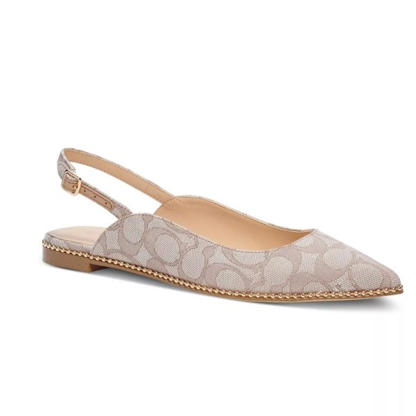 COACH Vae Studded Slingback Flats
