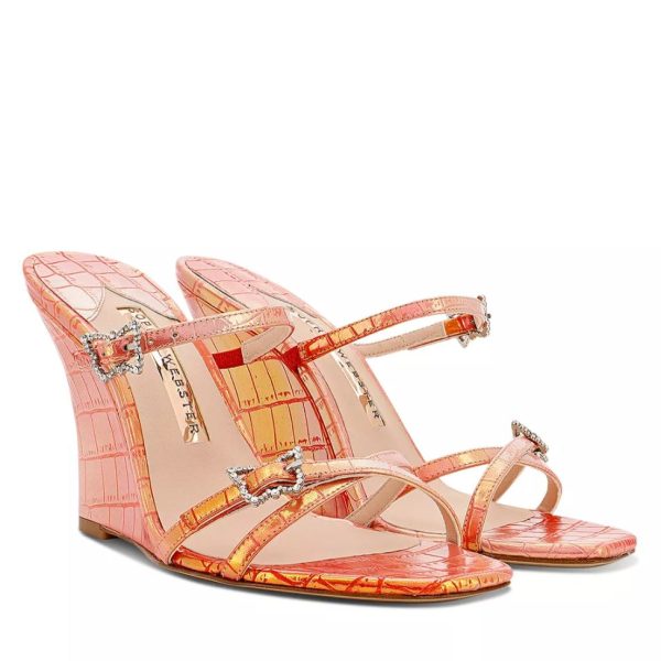 Sophia Webster Venus Slip On Strappy Wedge Sandals